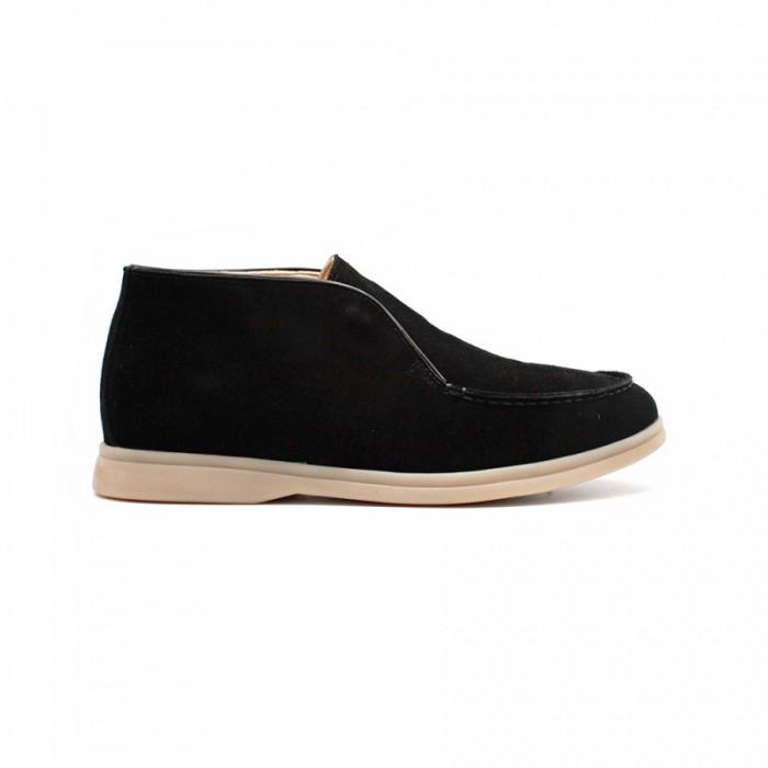 Ботинки Loro Piana Open Walk Black Suede