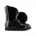 Classic Isley Patent Waterproof Boot Black