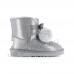 Gita Bow Boot for Kids Metallic Grey Seal