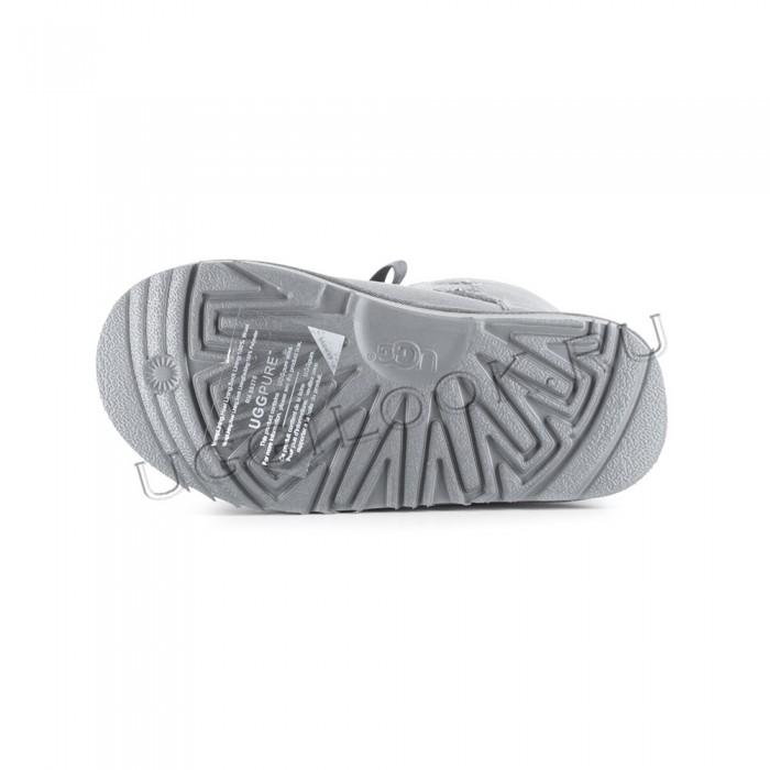 Gita Bow Boot for Kids Metallic Grey Seal