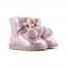 Gita Bow Boot for Kids Metallic Pink