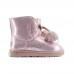 Gita Bow Boot for Kids Metallic Pink