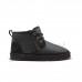 Neumel Zip Boot for Men Leather Black