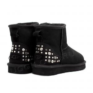 Угги мини Studded Bling Черные