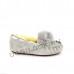 Dakota Pom Pom Slipper Light Grey