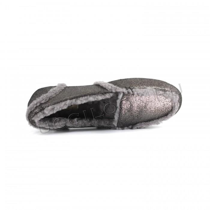 Hailey Metallic Slipper Gunmetal