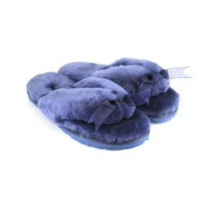 Меховые вьетнамки Fluff Flip Flop Navy