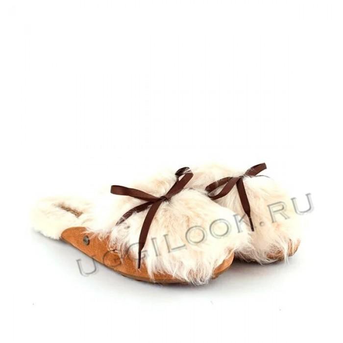 Shaine Fluff Slipper Chestnut