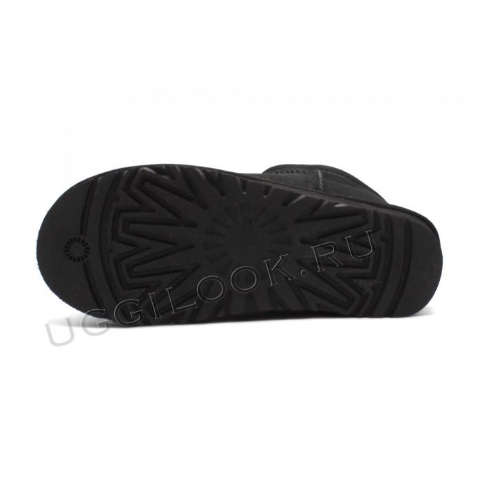 Угги низкие слипперы черные обливные Classic SLIPPER TASMAN black metallic